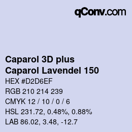 カラーコード: Caparol 3D plus - Caparol Lavendel 150 | qconv.com