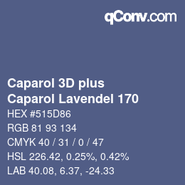 Color code: Caparol 3D plus - Caparol Lavendel 170 | qconv.com