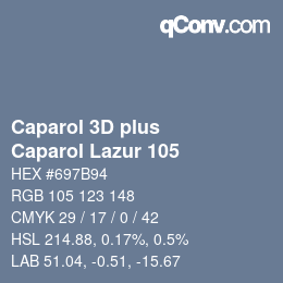 Color code: Caparol 3D plus - Caparol Lazur 105 | qconv.com
