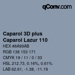 Color code: Caparol 3D plus - Caparol Lazur 110 | qconv.com