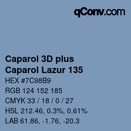 Color code: Caparol 3D plus - Caparol Lazur 135 | qconv.com