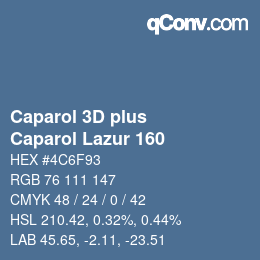 Color code: Caparol 3D plus - Caparol Lazur 160 | qconv.com