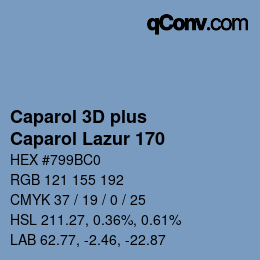 カラーコード: Caparol 3D plus - Caparol Lazur 170 | qconv.com