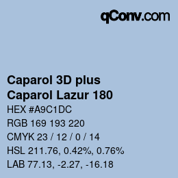 カラーコード: Caparol 3D plus - Caparol Lazur 180 | qconv.com