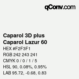 Farbcode: Caparol 3D plus - Caparol Lazur 60 | qconv.com