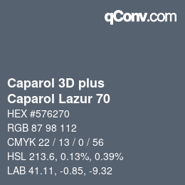 Color code: Caparol 3D plus - Caparol Lazur 70 | qconv.com