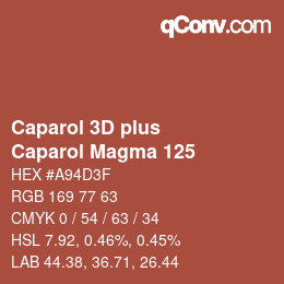 カラーコード: Caparol 3D plus - Caparol Magma 125 | qconv.com