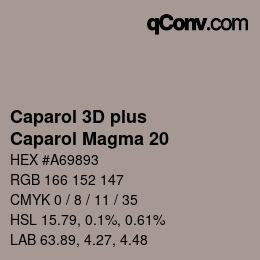 カラーコード: Caparol 3D plus - Caparol Magma 20 | qconv.com