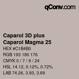 カラーコード: Caparol 3D plus - Caparol Magma 25 | qconv.com