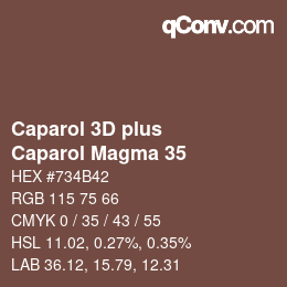 カラーコード: Caparol 3D plus - Caparol Magma 35 | qconv.com