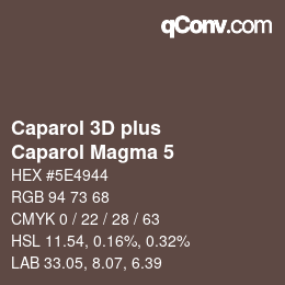 Color code: Caparol 3D plus - Caparol Magma 5 | qconv.com