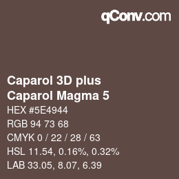 Farbcode: Caparol 3D plus - Caparol Magma 5 | qconv.com