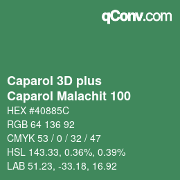 Color code: Caparol 3D plus - Caparol Malachit 100 | qconv.com