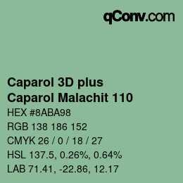 Color code: Caparol 3D plus - Caparol Malachit 110 | qconv.com