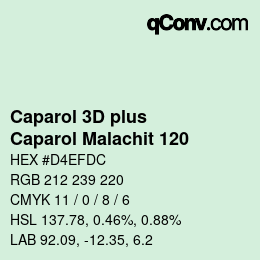 Color code: Caparol 3D plus - Caparol Malachit 120 | qconv.com