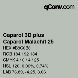 Color code: Caparol 3D plus - Caparol Malachit 25 | qconv.com