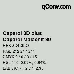 Color code: Caparol 3D plus - Caparol Malachit 30 | qconv.com
