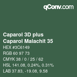 Color code: Caparol 3D plus - Caparol Malachit 35 | qconv.com