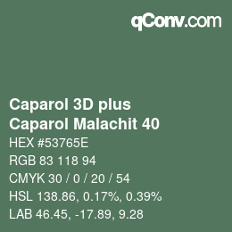 Color code: Caparol 3D plus - Caparol Malachit 40 | qconv.com