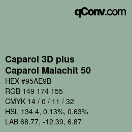 Color code: Caparol 3D plus - Caparol Malachit 50 | qconv.com