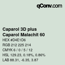 Color code: Caparol 3D plus - Caparol Malachit 60 | qconv.com