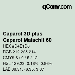 Código de color: Caparol 3D plus - Caparol Malachit 60 | qconv.com