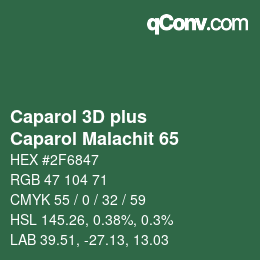 Color code: Caparol 3D plus - Caparol Malachit 65 | qconv.com