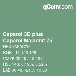 Color code: Caparol 3D plus - Caparol Malachit 75 | qconv.com