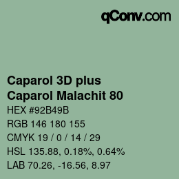 カラーコード: Caparol 3D plus - Caparol Malachit 80 | qconv.com