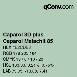 カラーコード: Caparol 3D plus - Caparol Malachit 85 | qconv.com