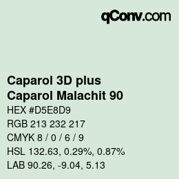 Color code: Caparol 3D plus - Caparol Malachit 90 | qconv.com