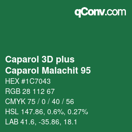カラーコード: Caparol 3D plus - Caparol Malachit 95 | qconv.com