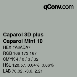 Color code: Caparol 3D plus - Caparol Mint 10 | qconv.com