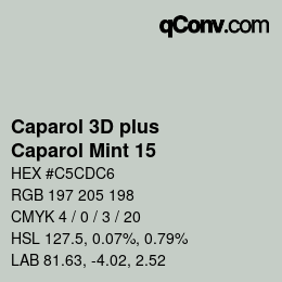 カラーコード: Caparol 3D plus - Caparol Mint 15 | qconv.com