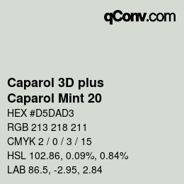 カラーコード: Caparol 3D plus - Caparol Mint 20 | qconv.com