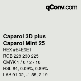 Color code: Caparol 3D plus - Caparol Mint 25 | qconv.com