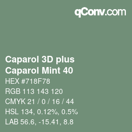 カラーコード: Caparol 3D plus - Caparol Mint 40 | qconv.com