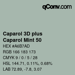 Color code: Caparol 3D plus - Caparol Mint 50 | qconv.com