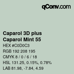 Color code: Caparol 3D plus - Caparol Mint 55 | qconv.com