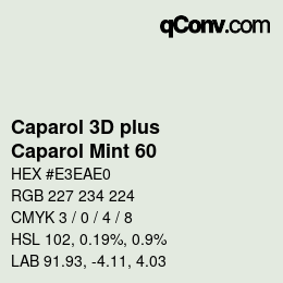 Color code: Caparol 3D plus - Caparol Mint 60 | qconv.com