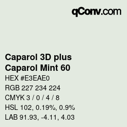 カラーコード: Caparol 3D plus - Caparol Mint 60 | qconv.com