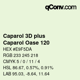 Color code: Caparol 3D plus - Caparol Oase 120 | qconv.com