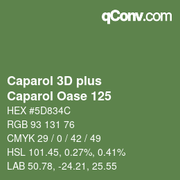 Color code: Caparol 3D plus - Caparol Oase 125 | qconv.com