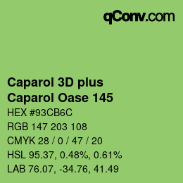 Color code: Caparol 3D plus - Caparol Oase 145 | qconv.com