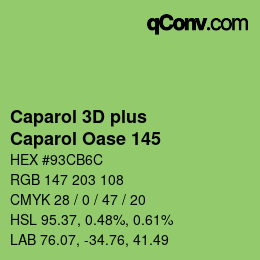 Code couleur: Caparol 3D plus - Caparol Oase 145 | qconv.com