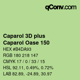 Farbcode: Caparol 3D plus - Caparol Oase 150 | qconv.com