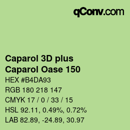 Color code: Caparol 3D plus - Caparol Oase 150 | qconv.com