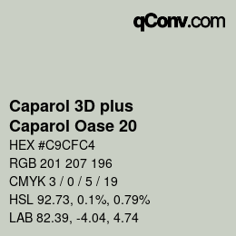 Color code: Caparol 3D plus - Caparol Oase 20 | qconv.com