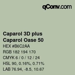 Color code: Caparol 3D plus - Caparol Oase 50 | qconv.com