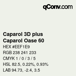 Color code: Caparol 3D plus - Caparol Oase 60 | qconv.com